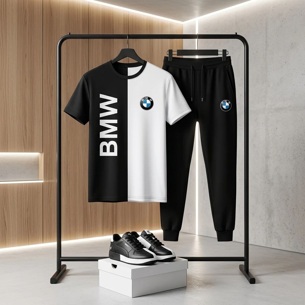 ست تیشرت شلوار bmw مردانه مدل Noman
