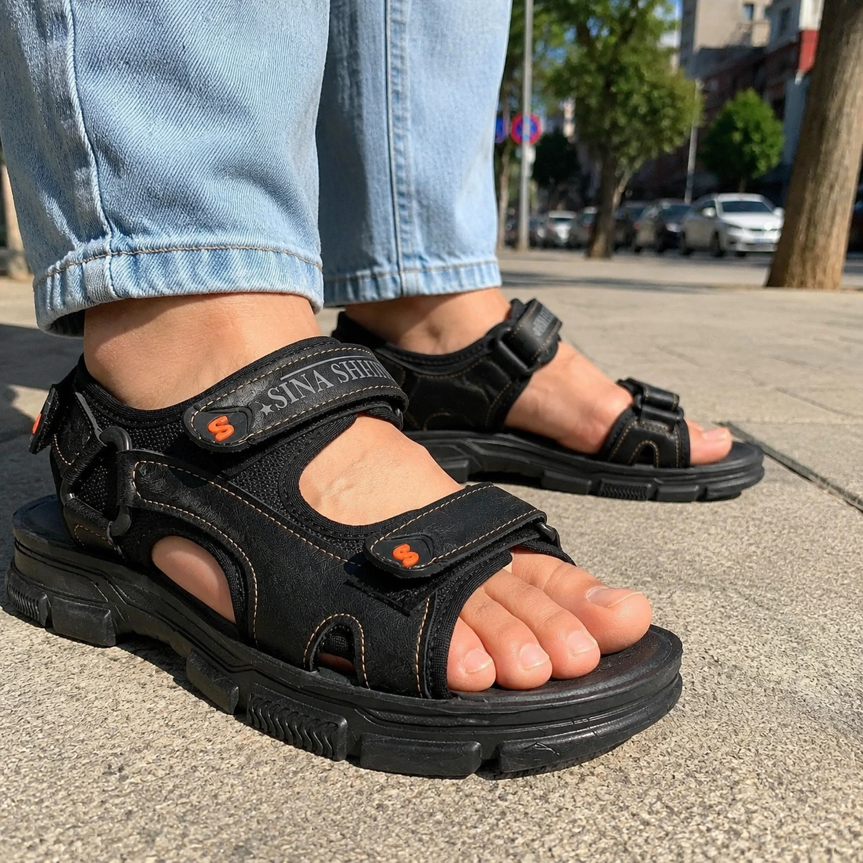 کفش صندل مردانه تابستانی مدل Sina Shoes -مشکی