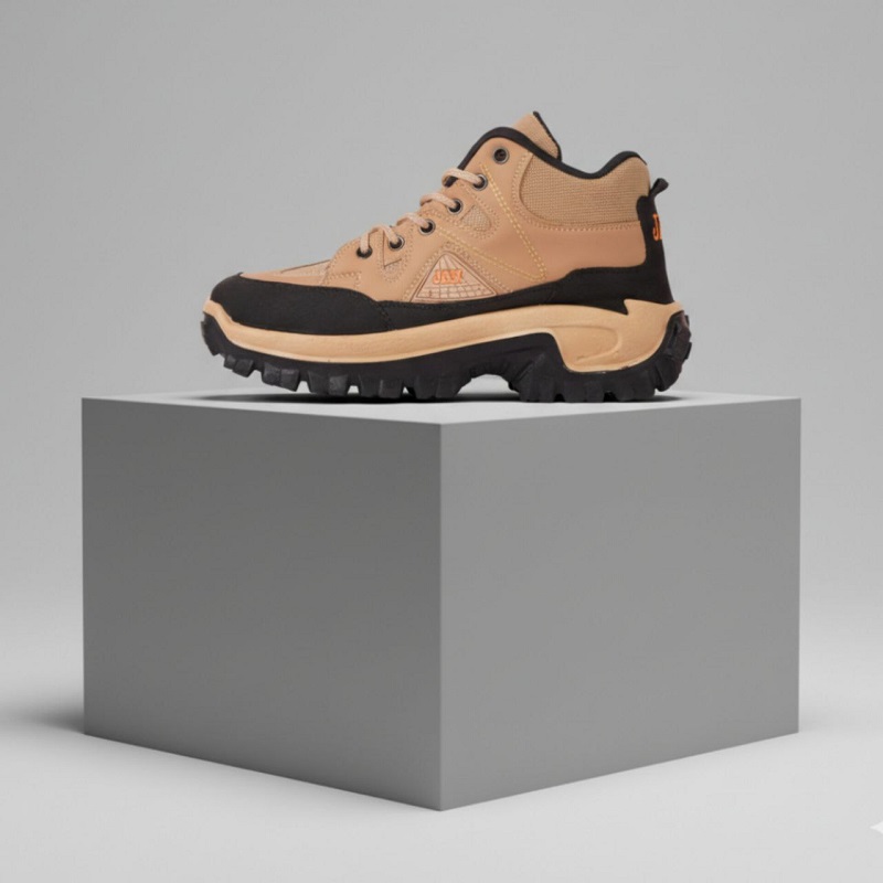 کفش ساقدار مردانه کرم مدل JAX